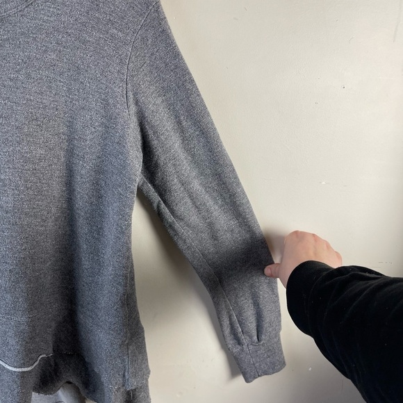 Sundry tiered pullover scoop neck sweatshirt in heathered grey size 0 XS - Picture 5 of 11